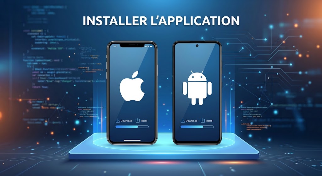 Installer l'application sur iPhone ou sur Android